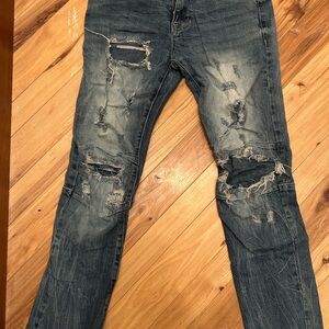 Grindhouse Blue Skinny Jeans for Men